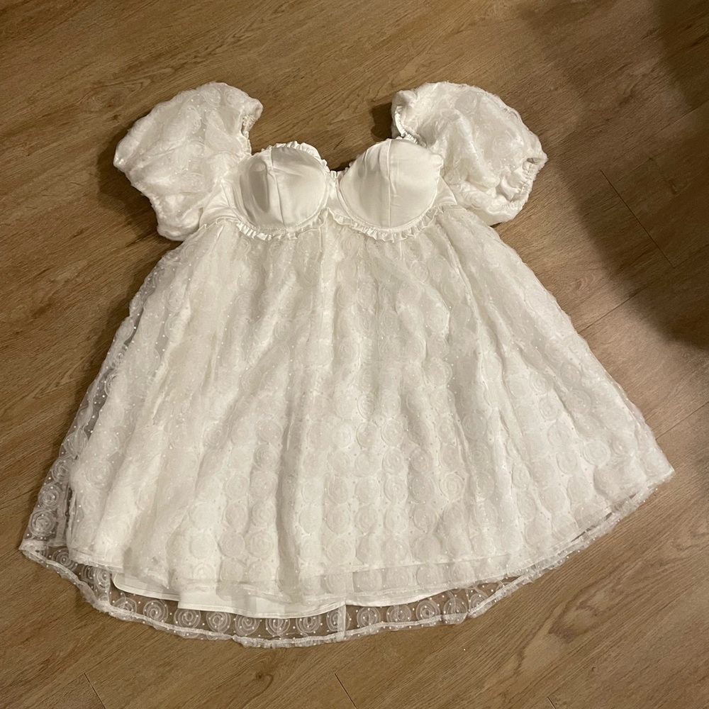 Altard State White Babydoll Dress